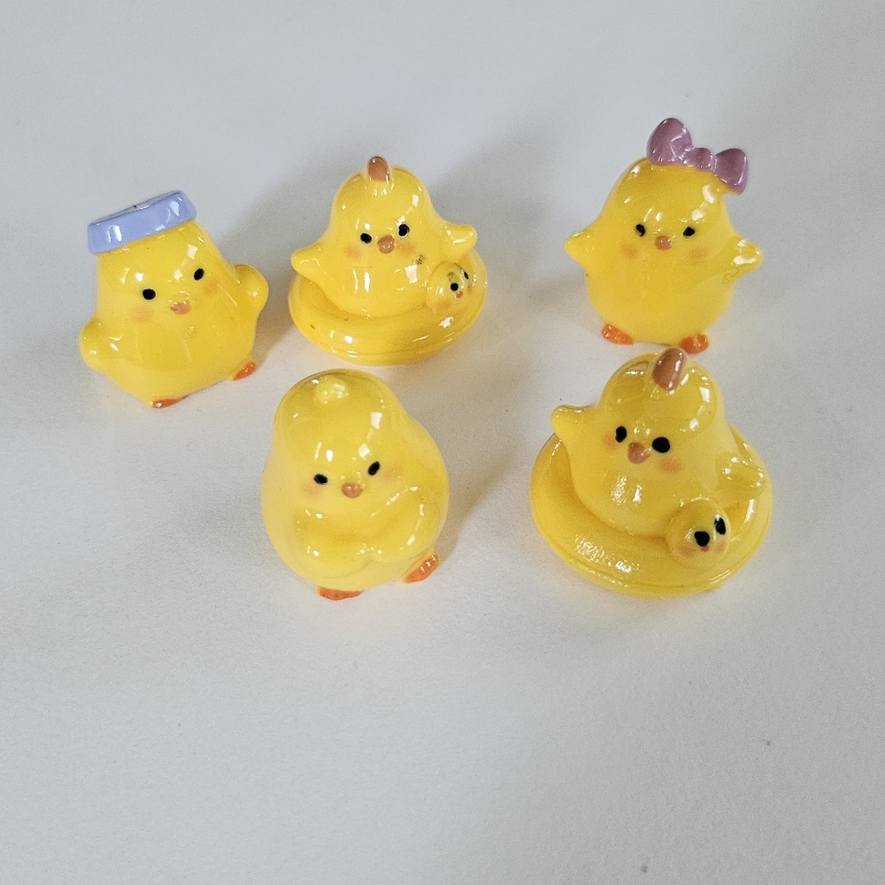 Desk charms, miniature chick figures, car charms - Picture 4 of 6